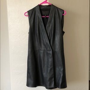 BCBG black ‘leather’ dress